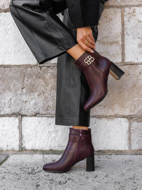 Bottine bordeaux LILI