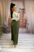 Charger l'image dans la galerie, Pantalon large plissé kaki LONDRES (38 au 48)