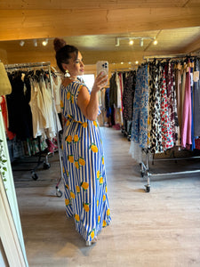 Ensemble rayé bleu citron ( 34 au 46 )