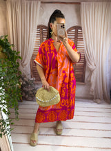 Charger l'image dans la galerie, Robe playa rouge et orange SAPHIRA (36 au 48)