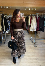 Charger l&#39;image dans la galerie, Jupe plissée choco Karina ( 34 au 46 )