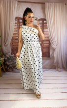 Charger l'image dans la galerie, Ensemble top + jupe blanc à pois noir KLARA (36 au 44)