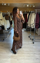 Charger l&#39;image dans la galerie, Robe longue chocolat MATHILDA (40 au 48)