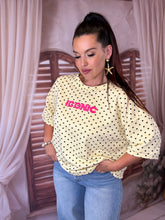 Charger l'image dans la galerie, TEE shirt sweat jaune à pois iconic VICTORIA (36 au 42)