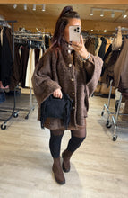 Charger l&#39;image dans la galerie, Poncho chocolat KAMILA (36 au 50)