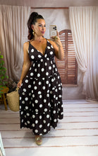 Charger l'image dans la galerie, Robe bretelles pois chocolat NILA (36 au 46)