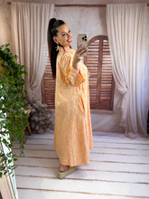 Charger l'image dans la galerie, Robe chemise brodé motif fleurs orange MAYA (36 au 46)