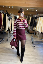 Charger l&#39;image dans la galerie, Jupe short bordeaux LISA (34 au 40)