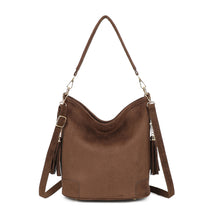 Charger l&#39;image dans la galerie, Sac effet daim chocolat CATIA