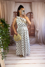 Charger l'image dans la galerie, Ensemble top + jupe blanc à pois noir KLARA (36 au 44)