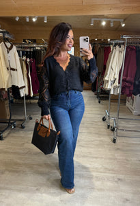 Gilet tout doux noir DONNA (34 au 46)
