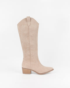 Botte santiag beige LALIA