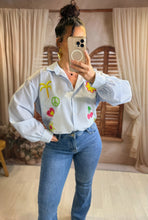 Charger l'image dans la galerie, Chemise rayé bleu à motif SAMANTHA (38 au 48)