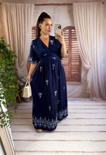 Charger l'image dans la galerie, Robe bleu marine VAHINA (40 au 48)