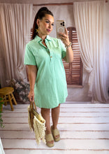 Charger l'image dans la galerie, Robe courte en jeans vert mint BRAZIL (34 au 48)