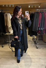 Charger l&#39;image dans la galerie, Long gilet noir MAIWEN (34 au 44)