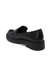 Mocassins noir bi matière LIAM