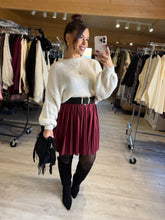 Charger l&#39;image dans la galerie, Jupe plissée bordeaux RACHEL ( 36 au 46 )