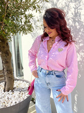 Charger l'image dans la galerie, Chemise rayé rose cœur LILI ( 36 au 48 )