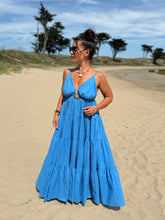 Charger l'image dans la galerie, Robe longue bleu soleil ( 34 au 44 )