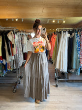Charger l&#39;image dans la galerie, Jupe taupe gaz de coton LALA ☀️