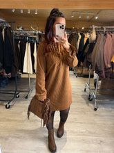 Charger l&#39;image dans la galerie, Robe velours camel MARIE (34 au 48)