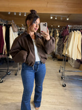 Charger l&#39;image dans la galerie, Bombers col velours chocolat JUSTINE (36 au 44)