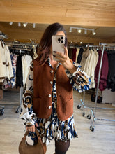 Charger l&#39;image dans la galerie, Gilet sans manches moumoute rouille DITA (36 au 48)
