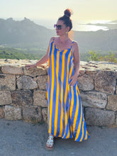 Charger l'image dans la galerie, Robe loose rayé jaune et bleu GLOW (36 au 46)