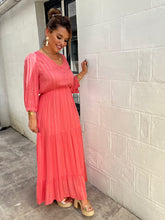 Charger l&#39;image dans la galerie, Robe dos nu Claudia corail ( reste taille m/l )