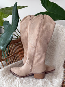 Botte santiag beige LALIA