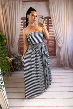 Charger l'image dans la galerie, Ensemble jupe + bandeau rayé bleu ( 38 au 44 )