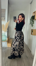 Charger l&#39;image dans la galerie, Jupe longue plissée léopard beige GABY ( 36 au 46 )