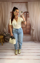 Charger l'image dans la galerie, T-shirt beige torsadé PAULINE (34 au 40)