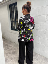 Charger l&#39;image dans la galerie, Blazer noir graffiti ( s/m/l/xl)