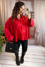 Charger l'image dans la galerie, Chemise oversize rouge LOANE (36 au 48)