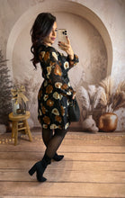 Charger l&#39;image dans la galerie, Robe courte fleuri camel/beige LÉONIE (36 au 48)⭐️