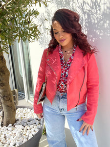 Perfecto suédine corail NORA ( 36 au 50)