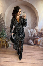 Charger l&#39;image dans la galerie, Robe longue à sequin argentée STAR (36 au 40)