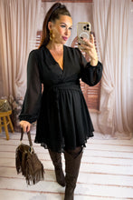 Charger l'image dans la galerie, Robe courte noir NORA (36 au 48)