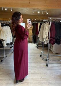 Robe longue bordeaux CINTHIA (36 au 40)