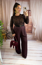 Charger l'image dans la galerie, Pantalon de costume fluide bordeaux BILL