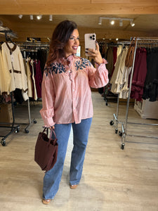 Chemise bordeaux LAETITIA (36 au 48)