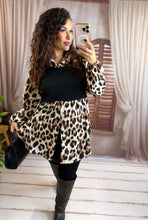 Charger l'image dans la galerie, Chemise léopard avec empiècement noir DOROTTA (38 au 46)