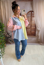 Charger l'image dans la galerie, Chemise rayé bleu jaune rose FELICIA (38 au 46)