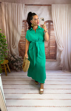 Charger l'image dans la galerie, Robe noeud vert MELBA (34 au 48)