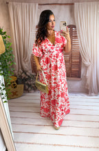 Charger l'image dans la galerie, Robe fleuri rouge SIRÈNE (40 au 48)