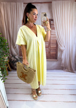 Charger l'image dans la galerie, Robe loose col v jaune ANÉ (36 au 46) New
