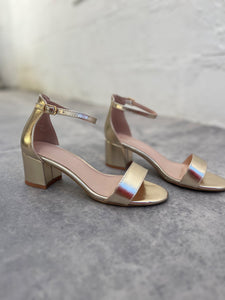 Escarpin gold petit talon