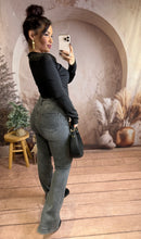 Charger l'image dans la galerie, Jeans flare gris strass ANAMARIA (38 au 50)